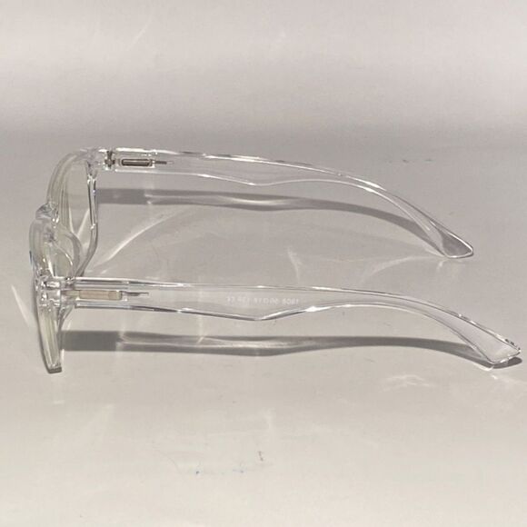 1438 Helen 2.5 Reading Glasses Thin Rectanle Bluelight Filter Clear Frames NWT - Picture 4 of 9